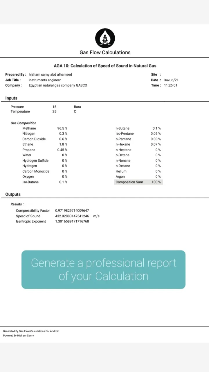 Gas Flow Calculations | Indus Appstore | Screenshot