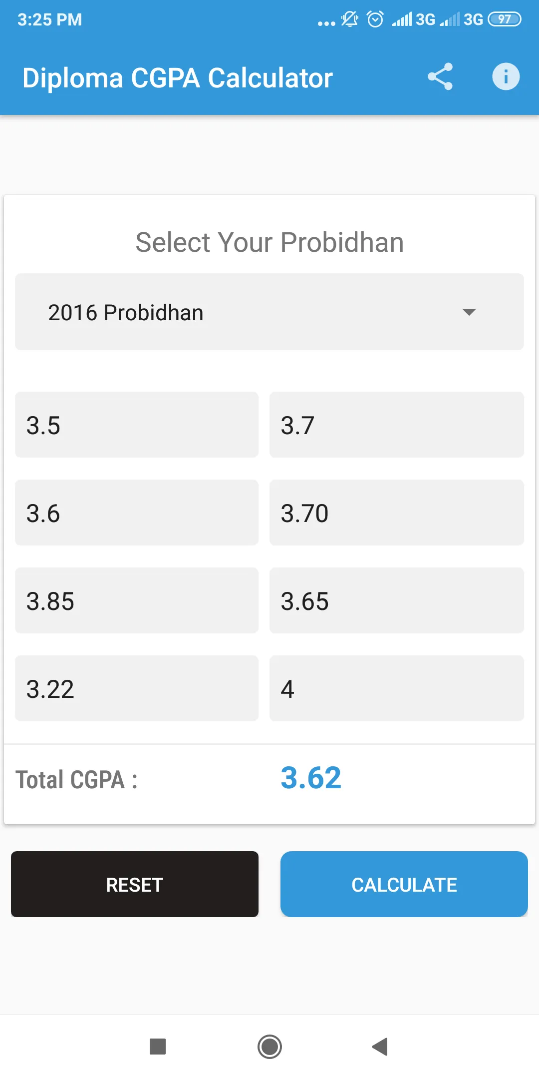 Diploma Cgpa Calculator | Indus Appstore | Screenshot