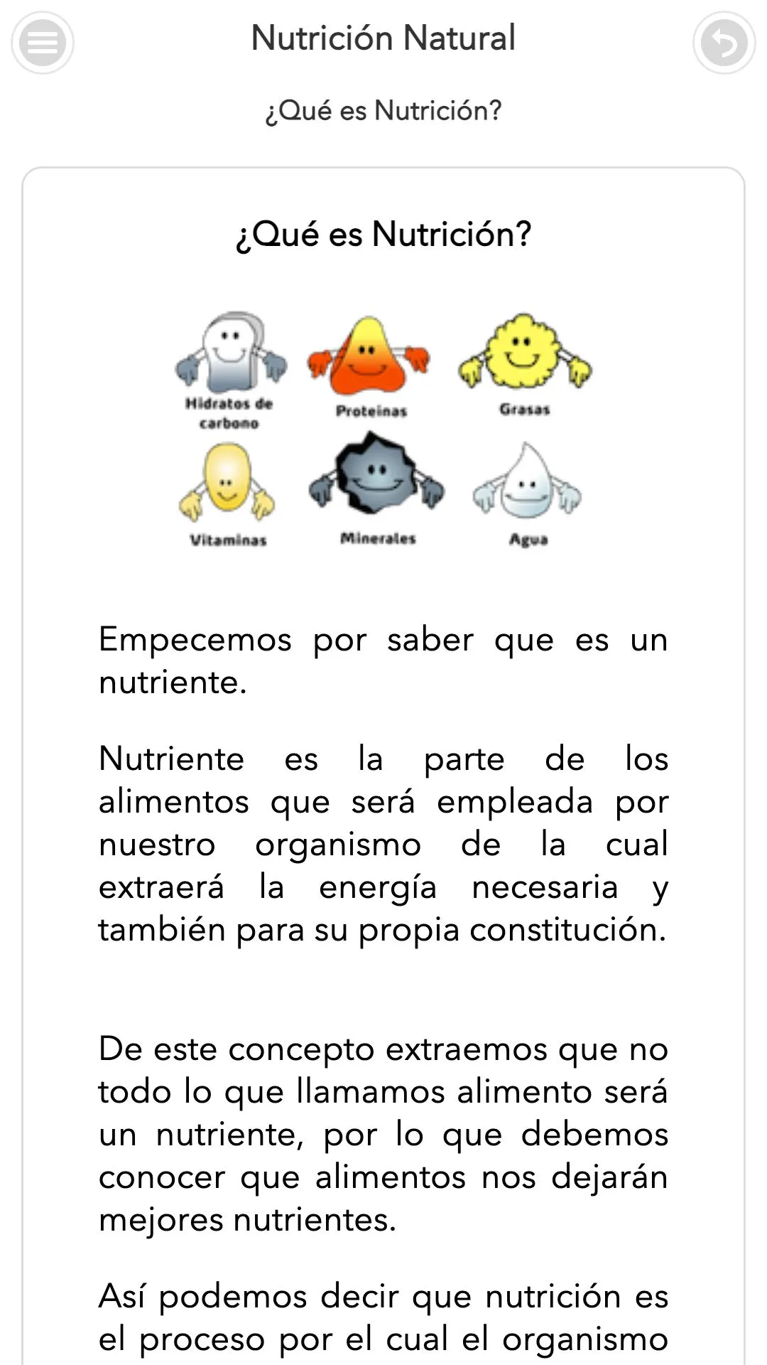 Curso de Nutrición Natural | Indus Appstore | Screenshot