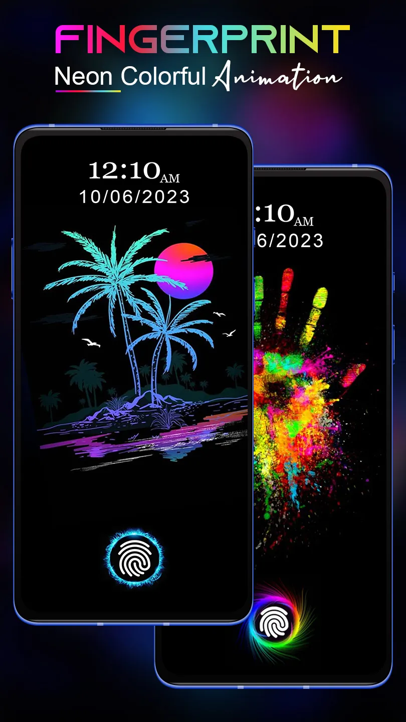 Neon Fingerprint Animation | Indus Appstore | Screenshot