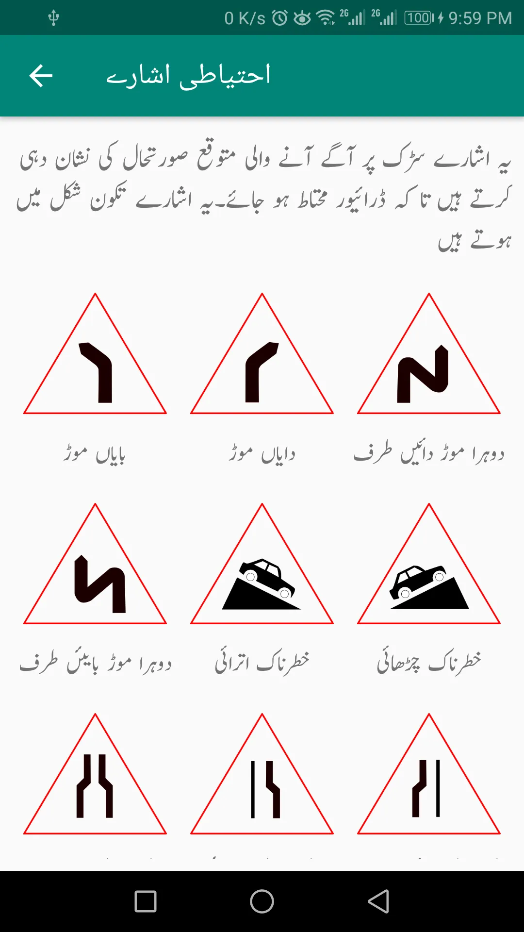 Traffic Signs Pakistan | Indus Appstore | Screenshot