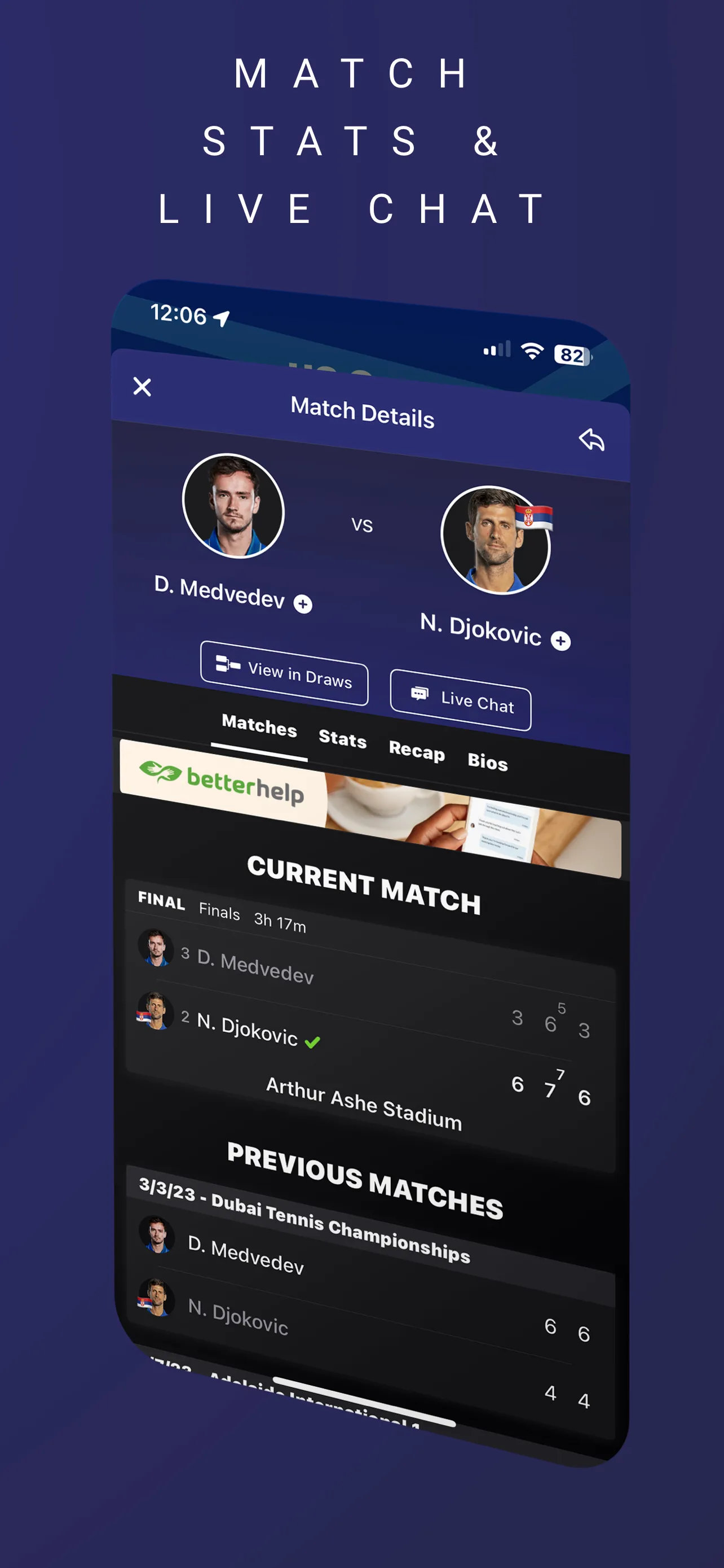 TennisONE - Tennis Live Scores | Indus Appstore | Screenshot