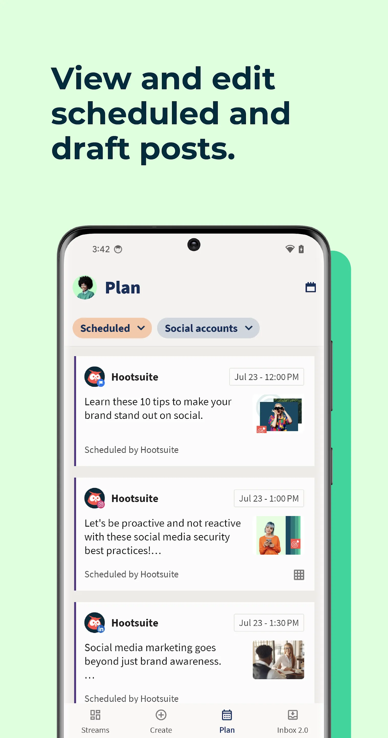 Hootsuite: Schedule Posts | Indus Appstore | Screenshot