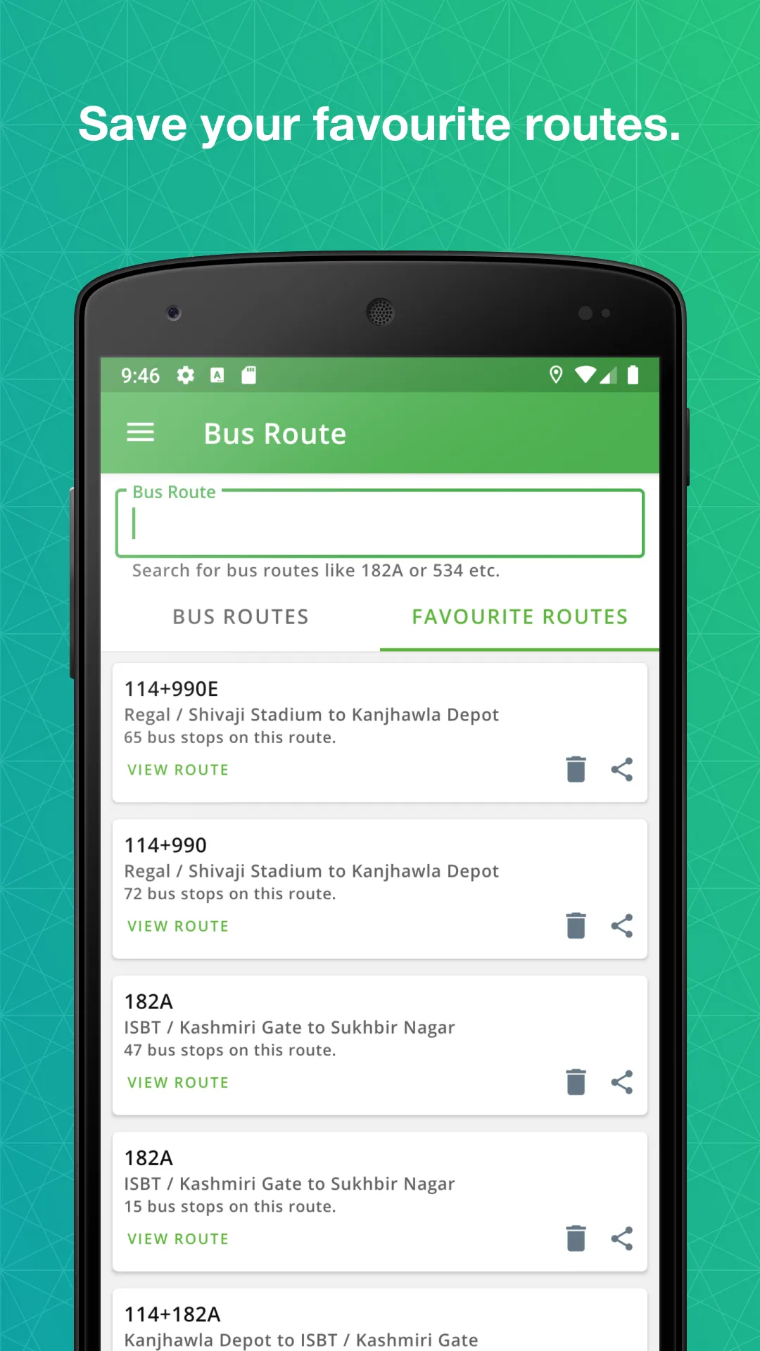 DTC Bus Routes | Indus Appstore | Screenshot