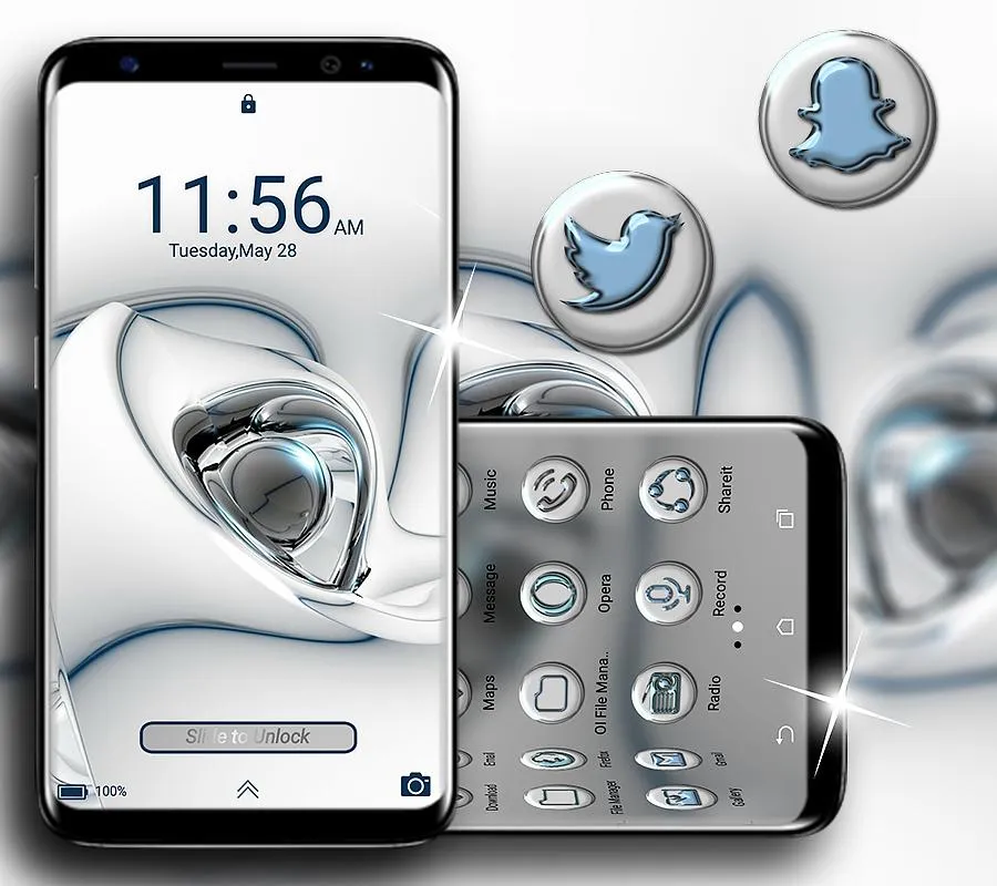 Glossy Launcher Theme | Indus Appstore | Screenshot