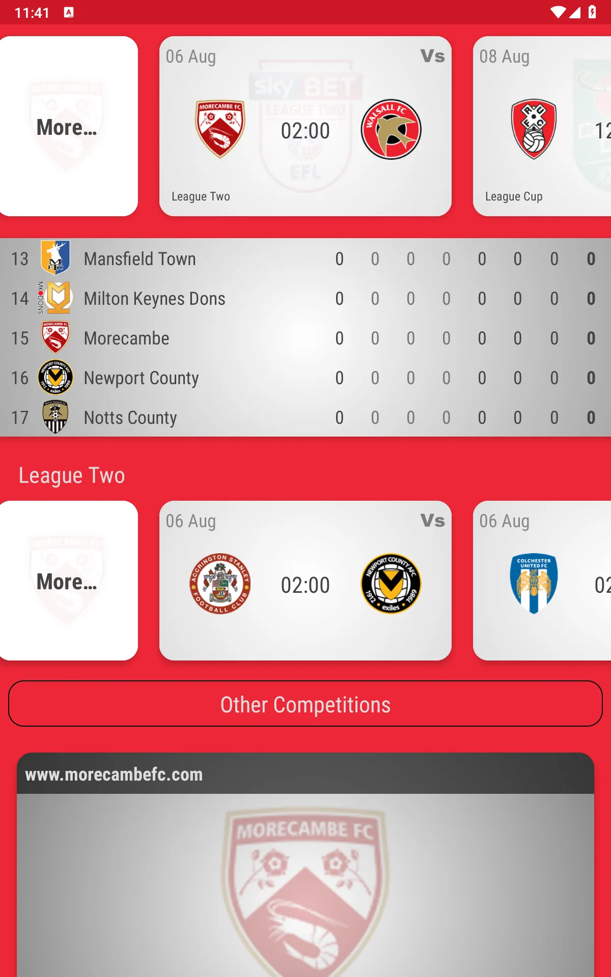 Morecambe FC Fan App | Indus Appstore | Screenshot