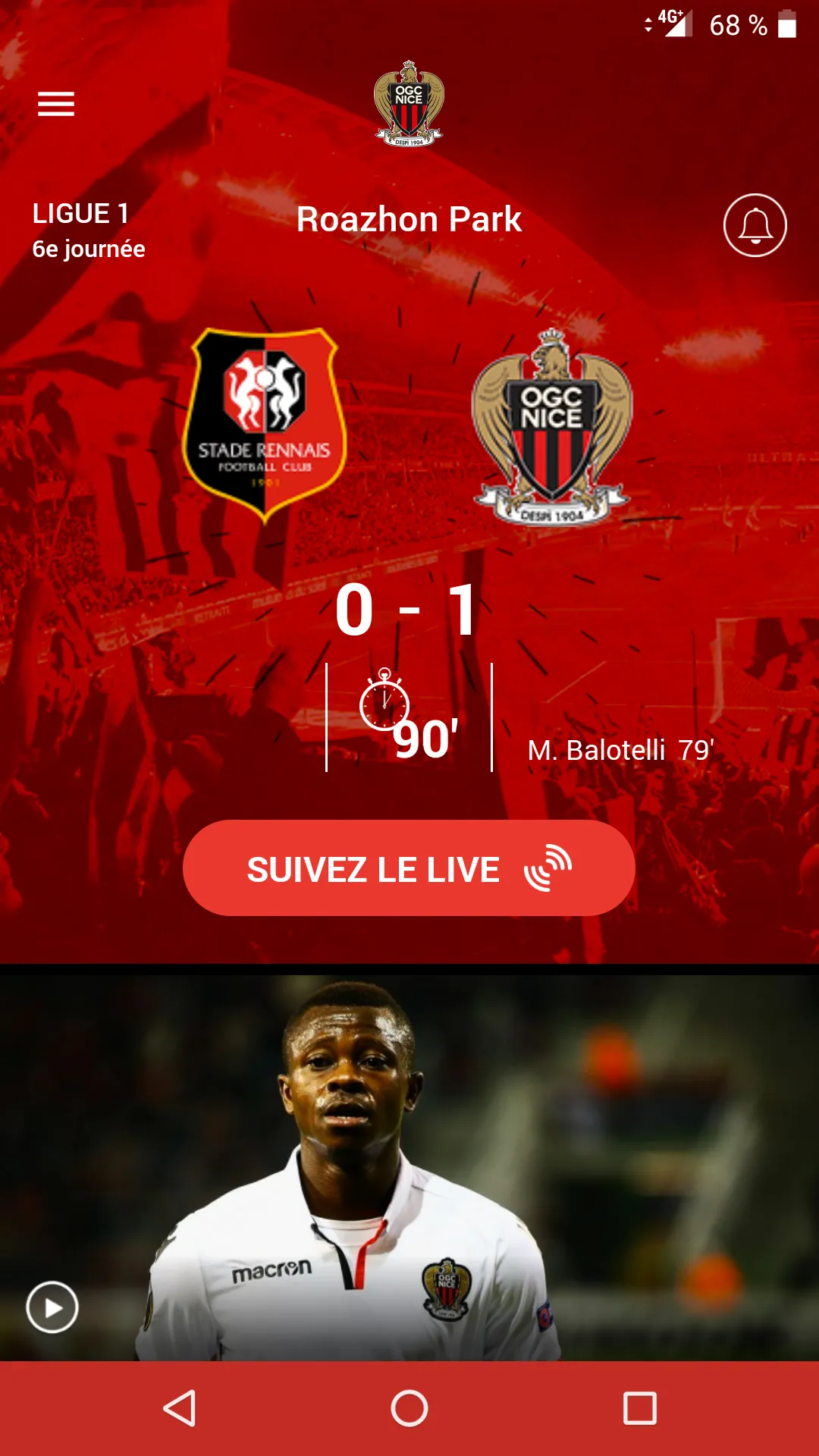 OGC Nice (Officiel) | Indus Appstore | Screenshot