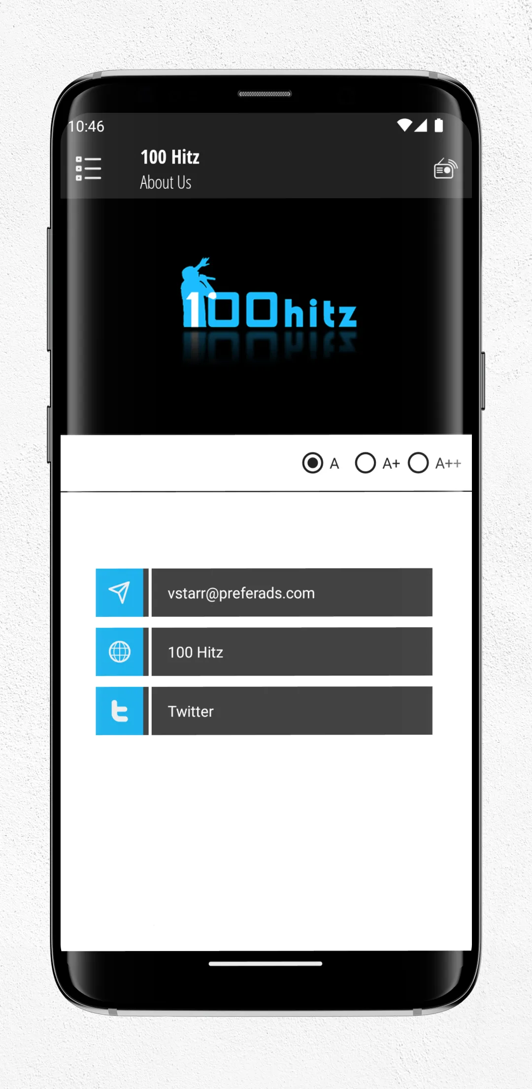 100 Hitz | Indus Appstore | Screenshot