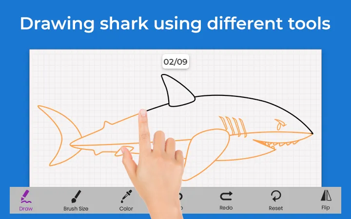 Shark Draw Step by Step | Indus Appstore | Screenshot