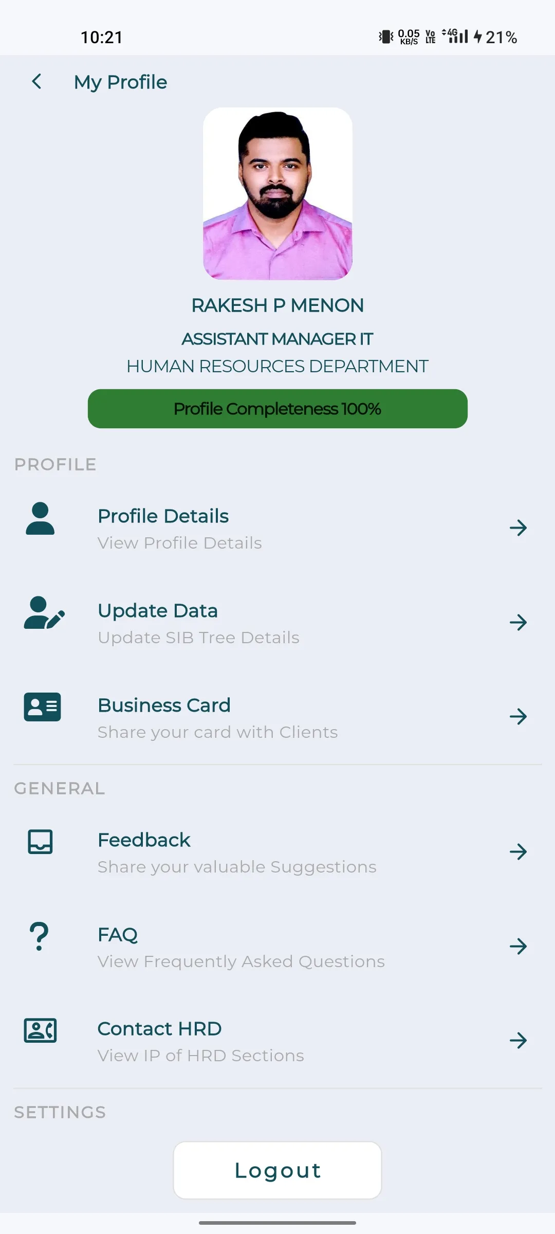 SIB mHRMS | Indus Appstore | Screenshot