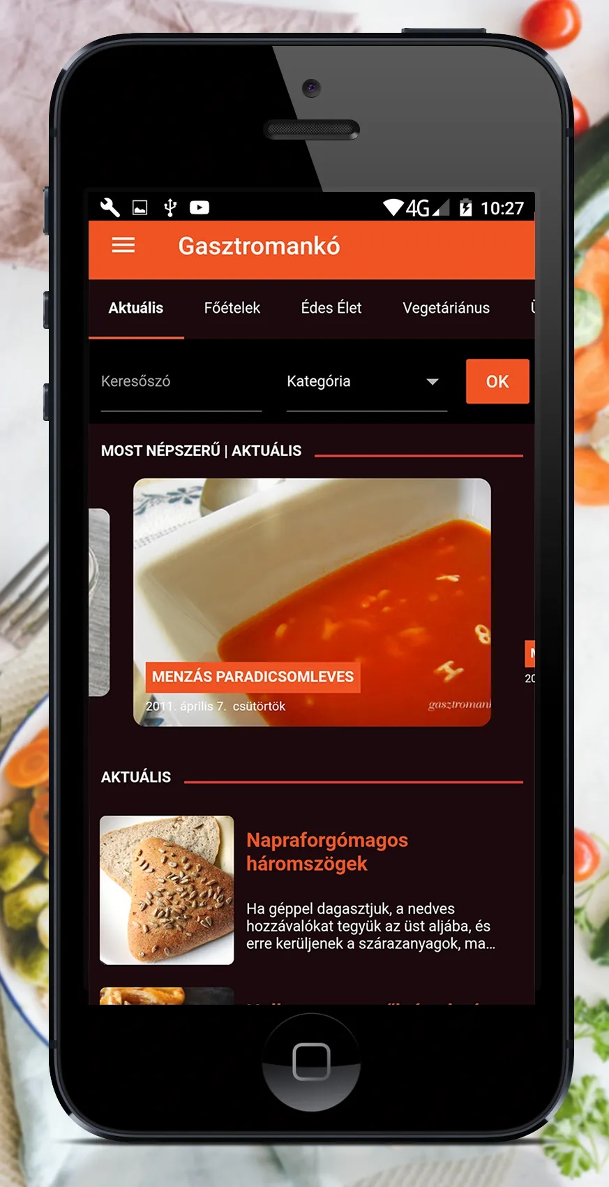 Gasztromankó mobil receptek | Indus Appstore | Screenshot