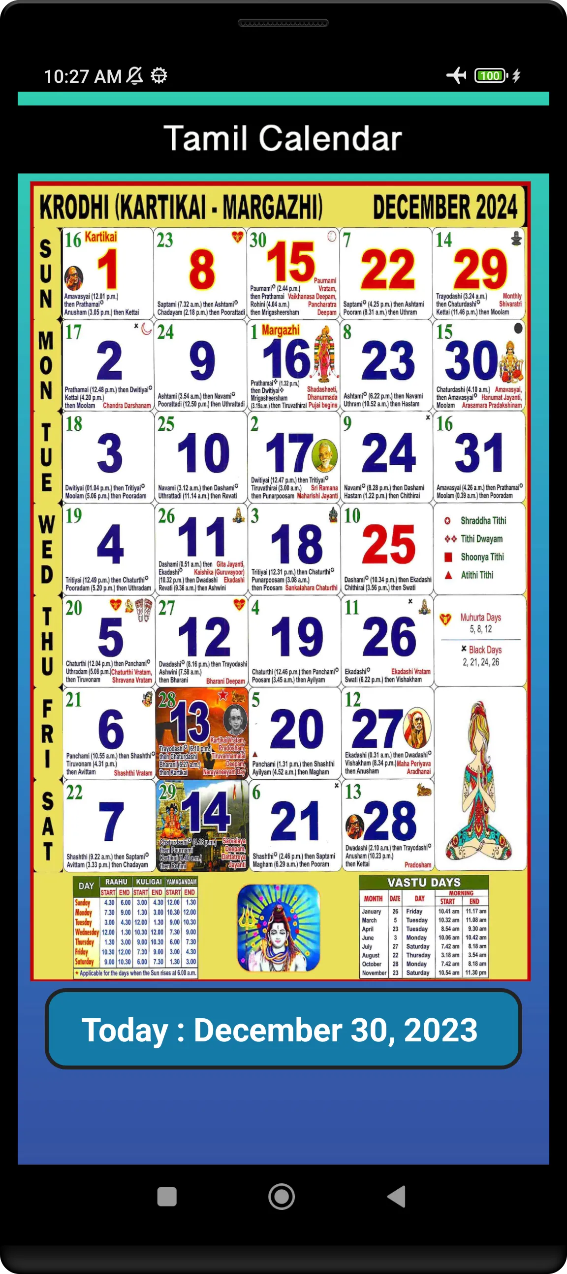 Tamil Calendar English 2024 | Indus Appstore | Screenshot