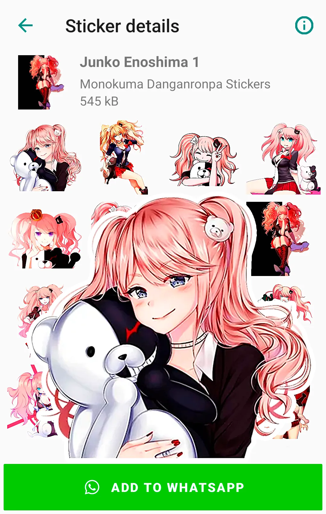 Monokuma Stickers for WhatsApp | Indus Appstore | Screenshot