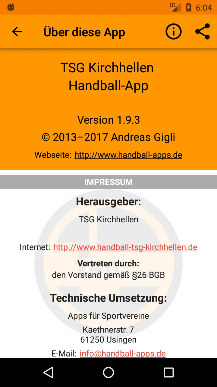 TSG Kirchhellen Handball | Indus Appstore | Screenshot