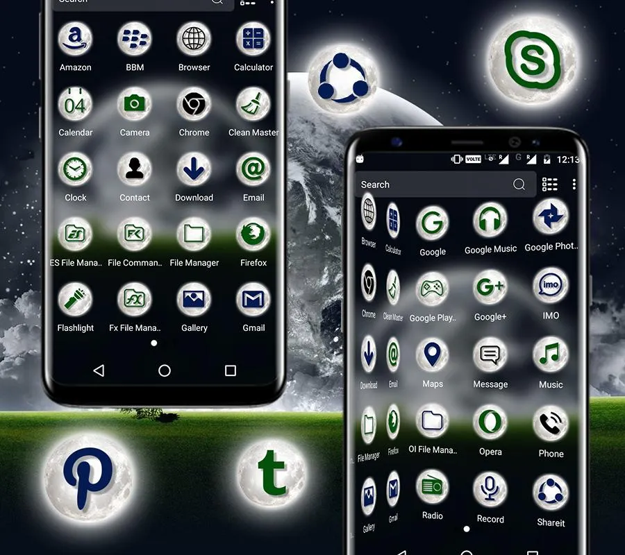 Moon Night Launcher Theme | Indus Appstore | Screenshot