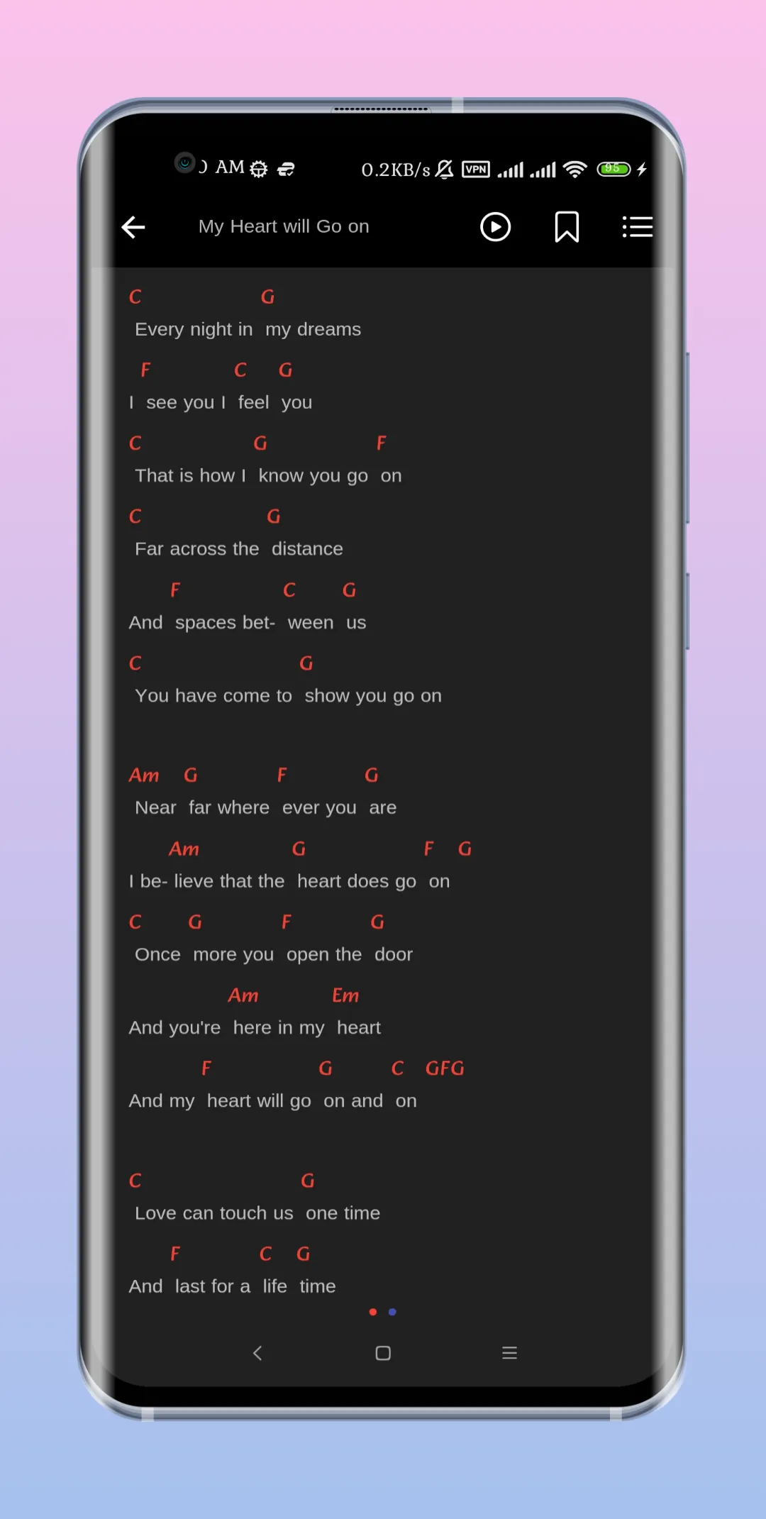 MChord - Guitar Chord & Lyrics | Indus Appstore | Screenshot