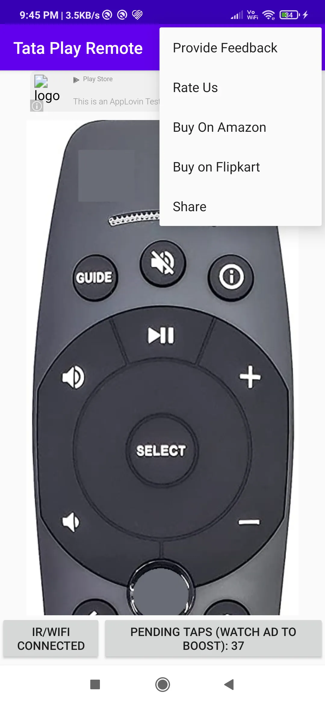 Tata Play Remote (Unofficial) | Indus Appstore | Screenshot