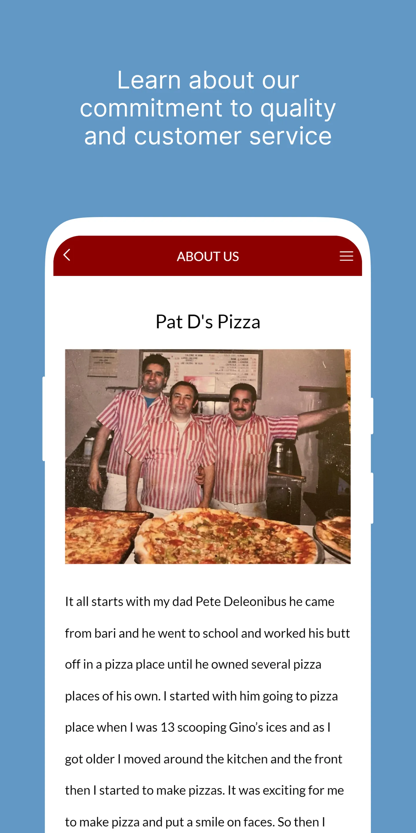 Pat D's Pizza | Indus Appstore | Screenshot