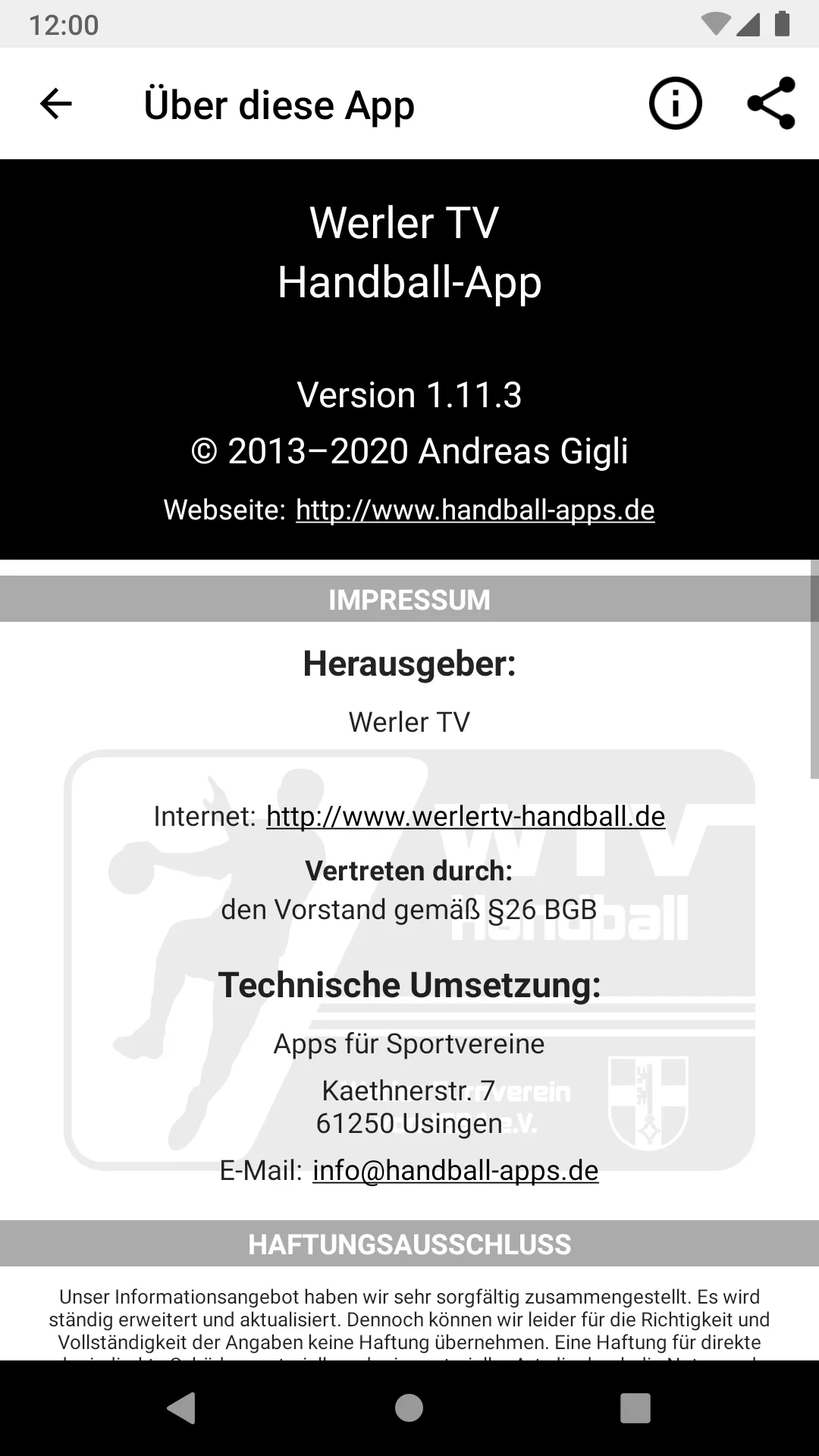 Werler TV Handball | Indus Appstore | Screenshot