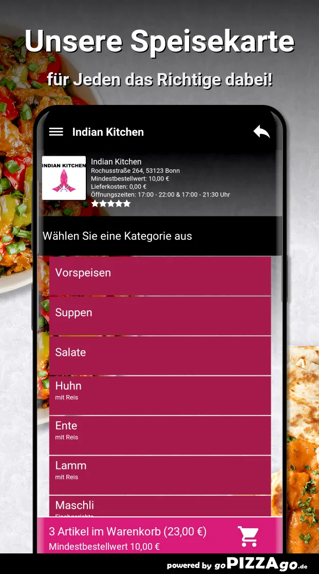 Indian Kitchen Bonn | Indus Appstore | Screenshot