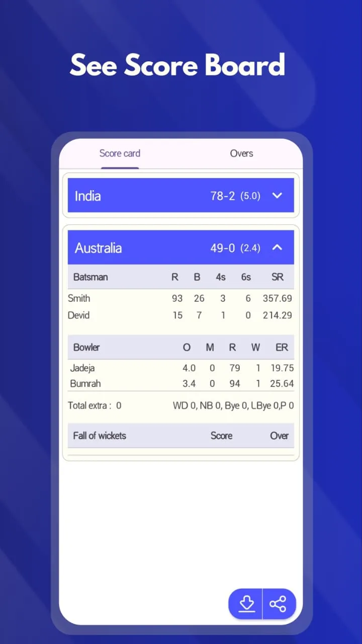 Easy Cricket Scorer | Indus Appstore | Screenshot