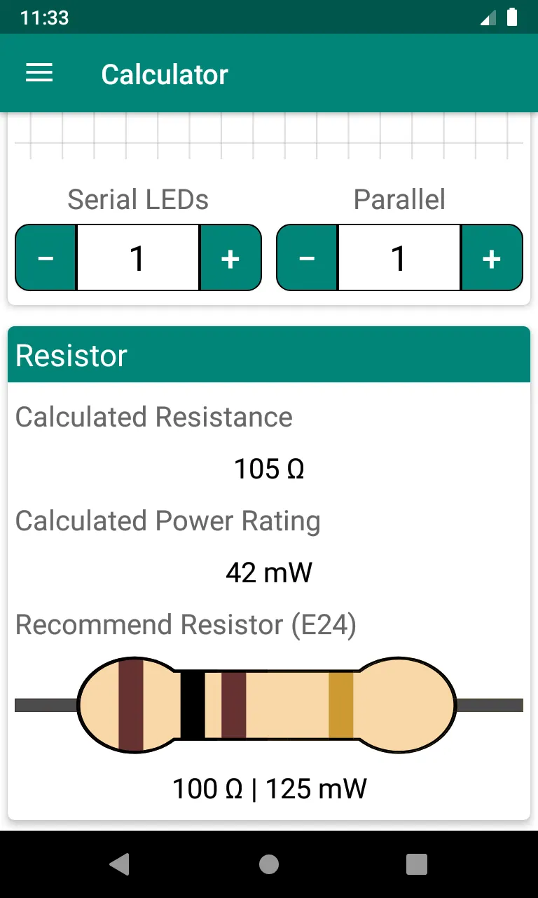 LED Resistor - Calculator | Indus Appstore | Screenshot