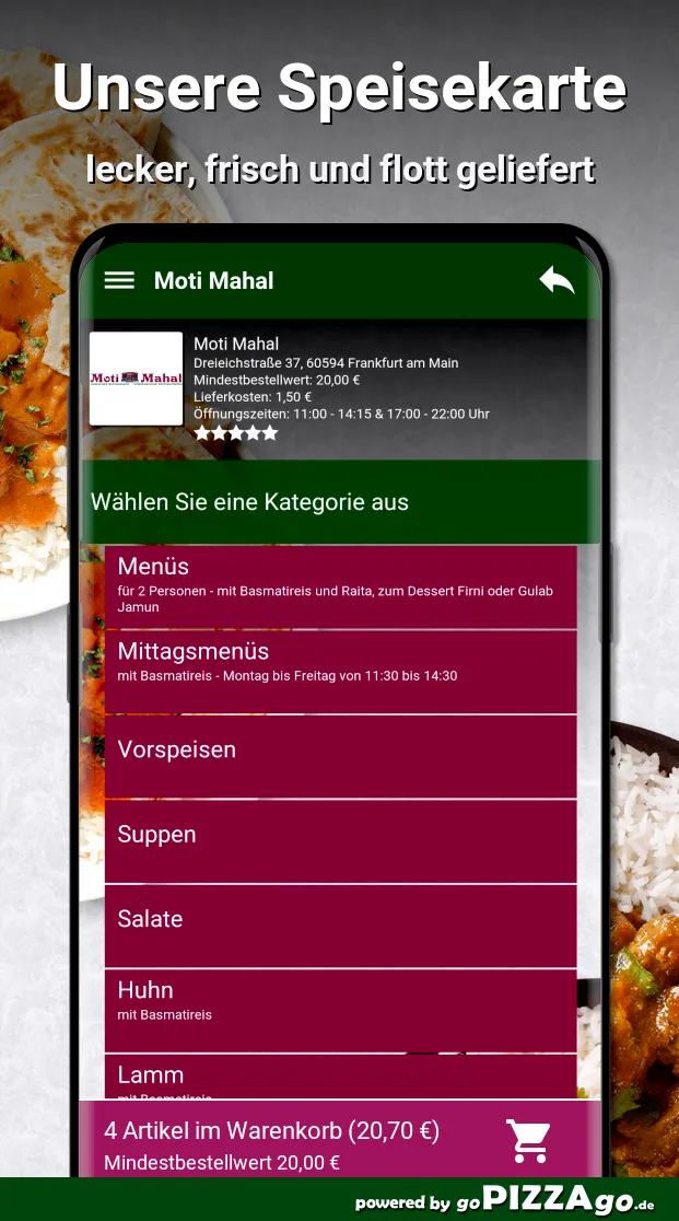 Moti Mahal Frankfurt am Main | Indus Appstore | Screenshot