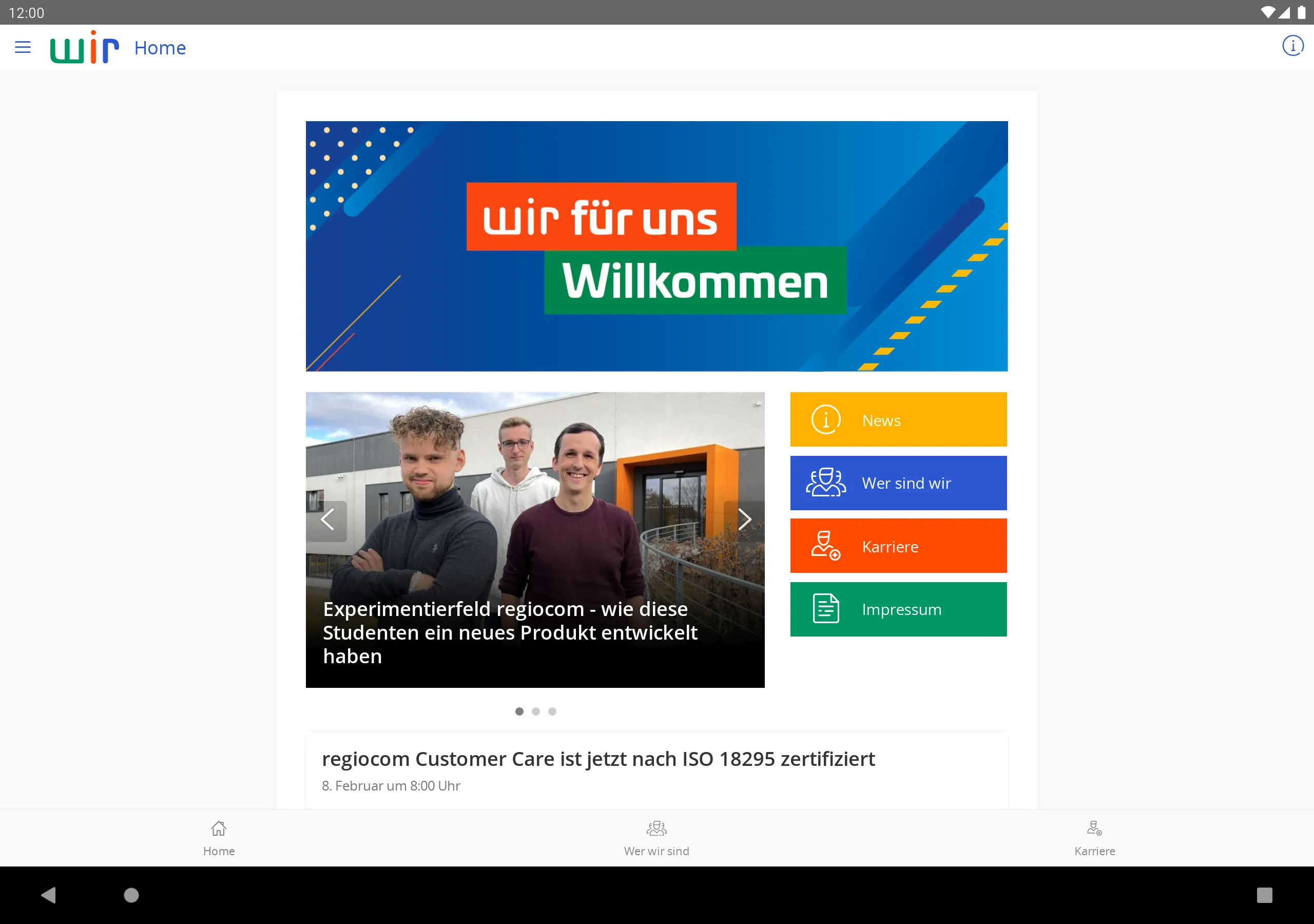 wir für uns | Indus Appstore | Screenshot