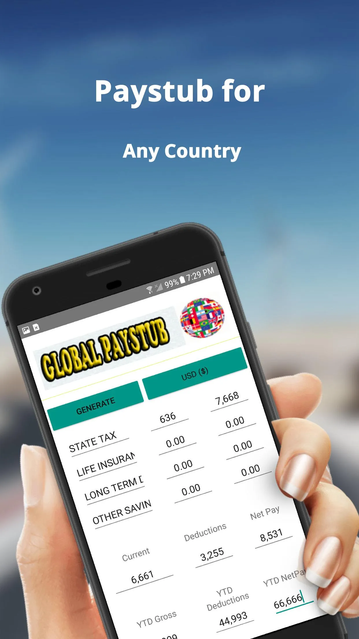 Universal Global Paystub Maker | Indus Appstore | Screenshot