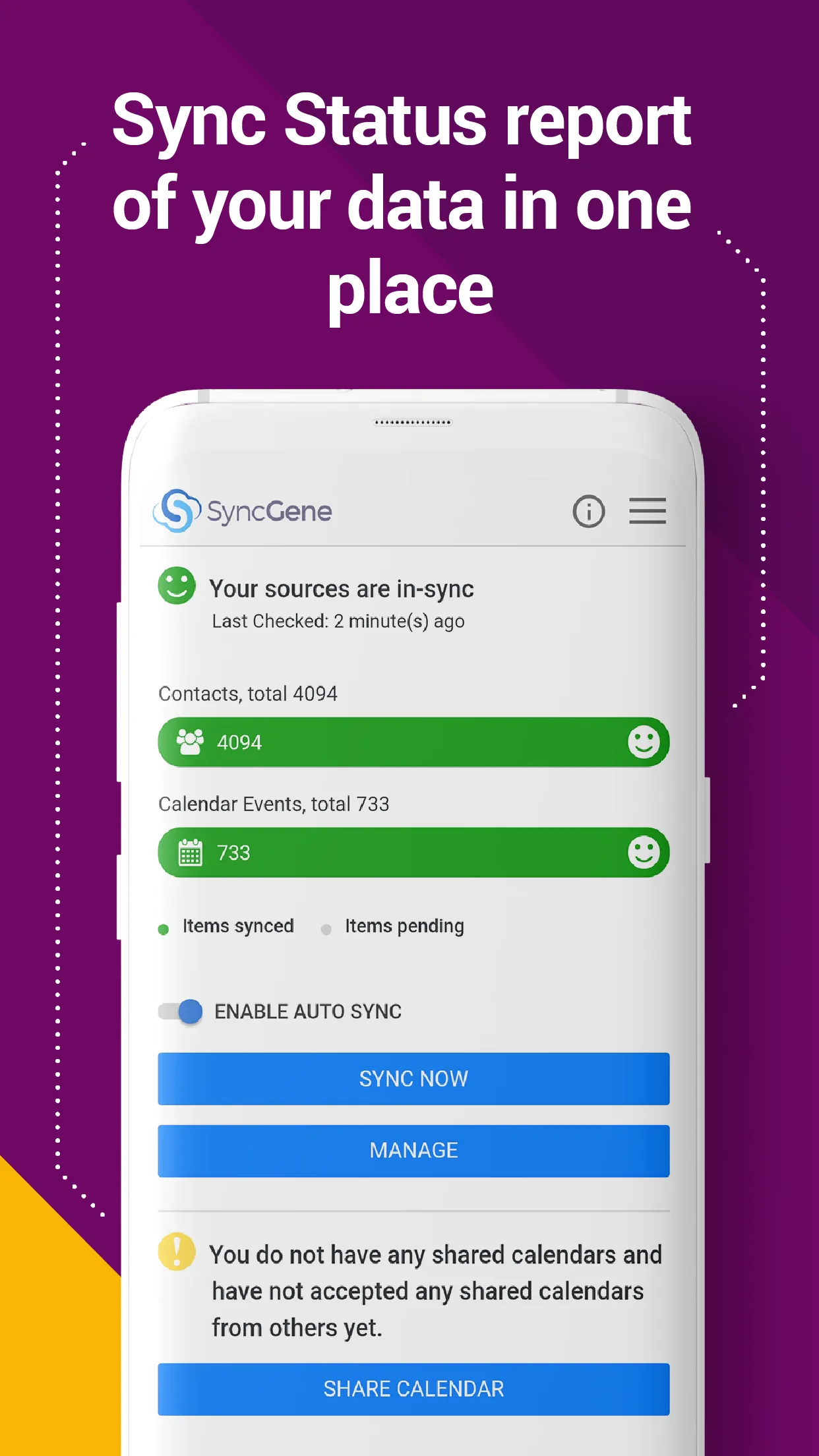 SyncGene Contact Calendar Sync | Indus Appstore | Screenshot