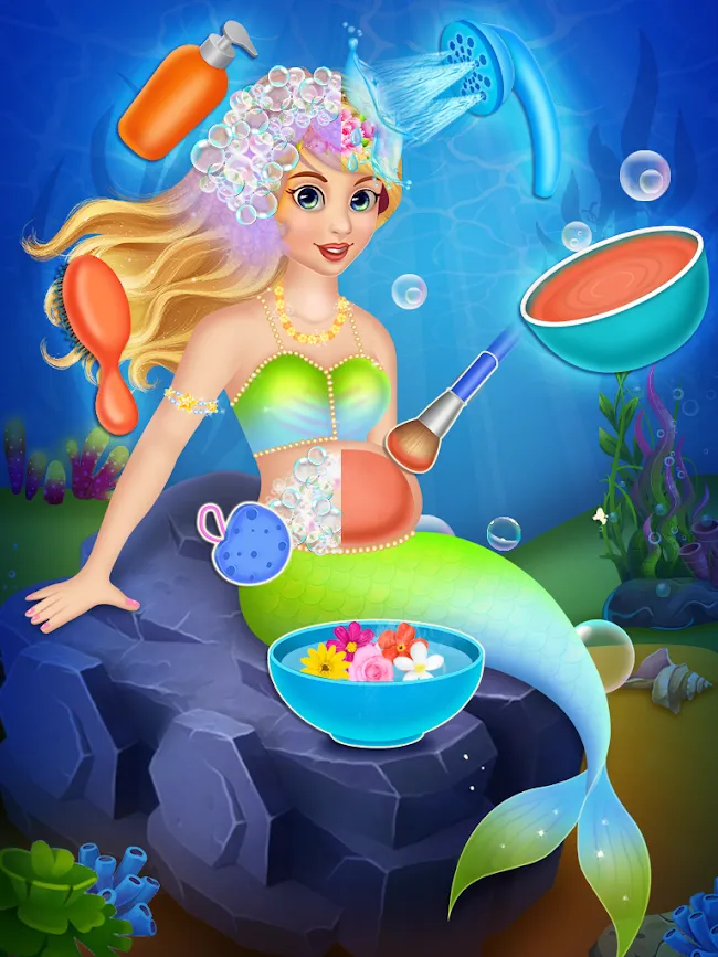 Pregnant mermaid mommy & newbo | Indus Appstore | Screenshot