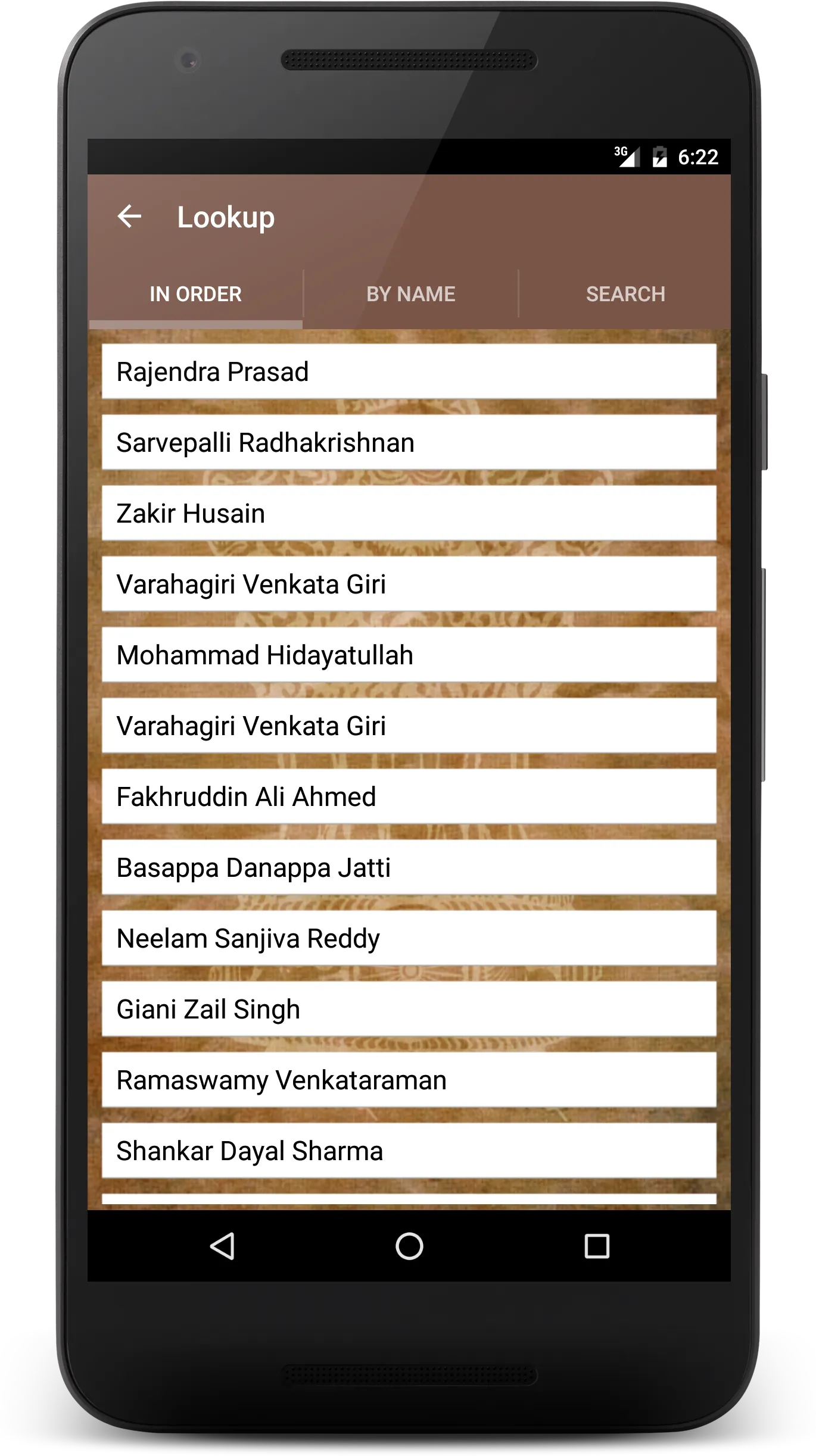 India Presidents | Indus Appstore | Screenshot