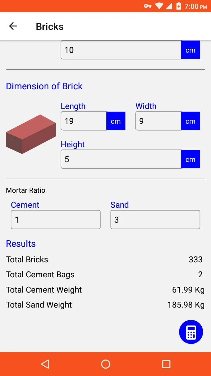 Construction Material Calculat | Indus Appstore | Screenshot