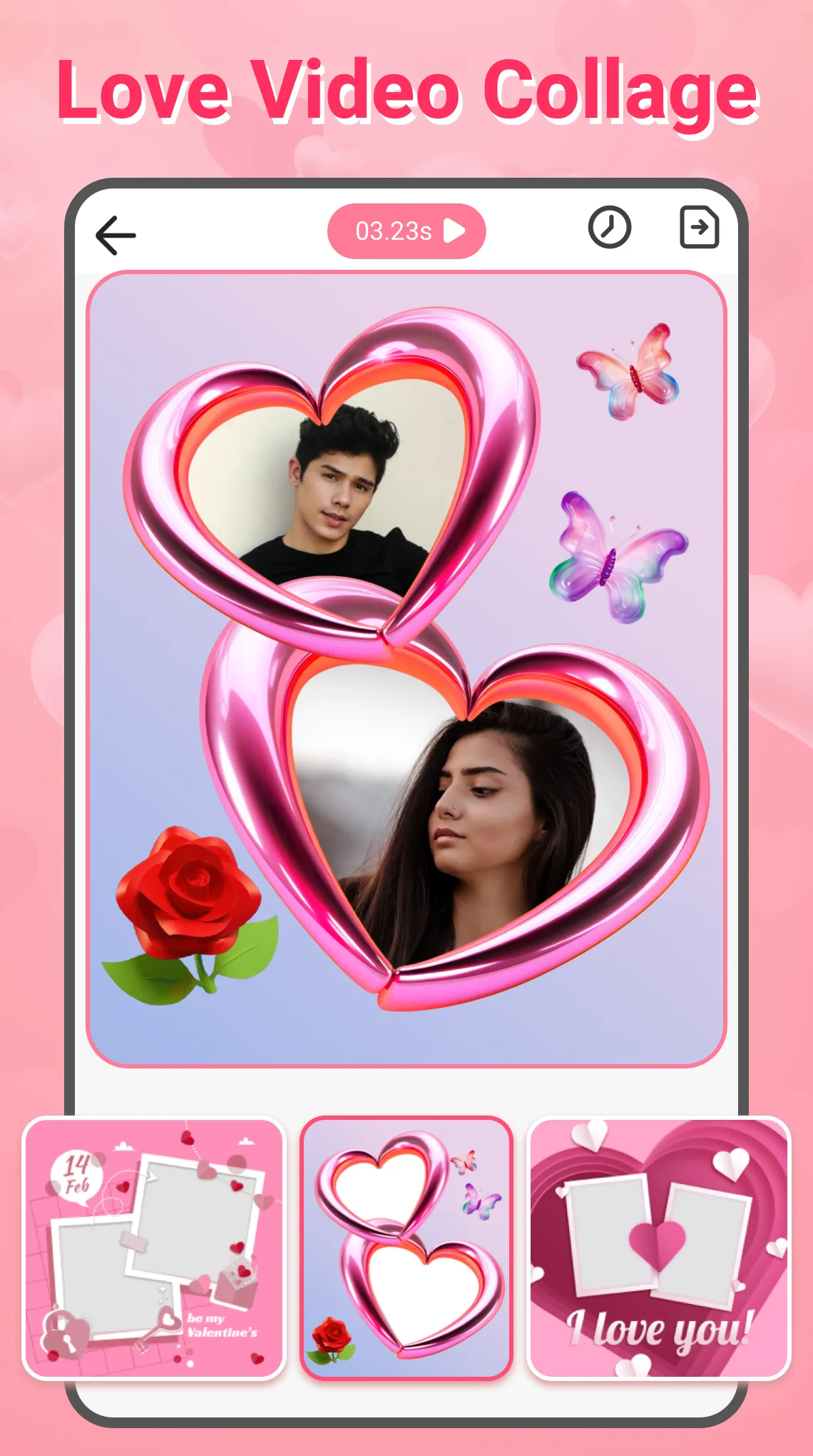 Photo Frame Maker Collage Love | Indus Appstore | Screenshot