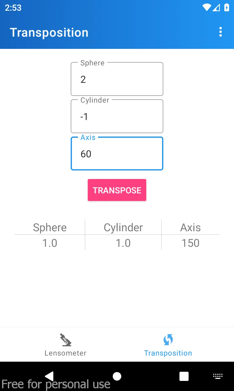 Lensometer Tool (Calculator) | Indus Appstore | Screenshot