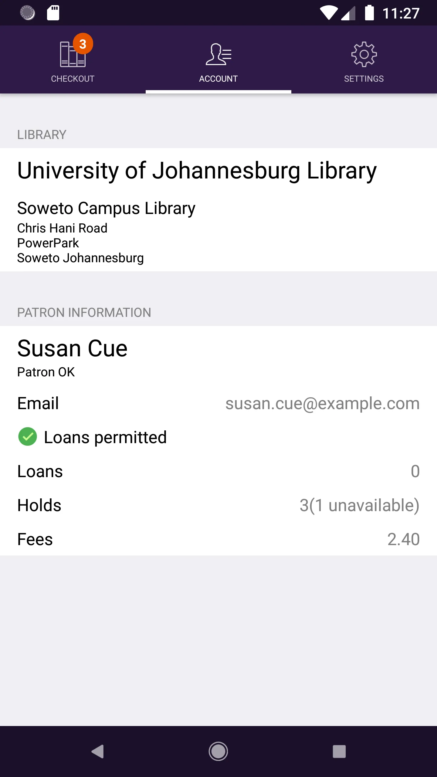 UJ Library Checkout | Indus Appstore | Screenshot