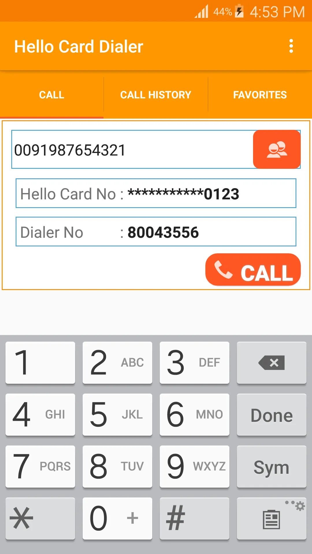 Hello Card Dialer | Indus Appstore | Screenshot