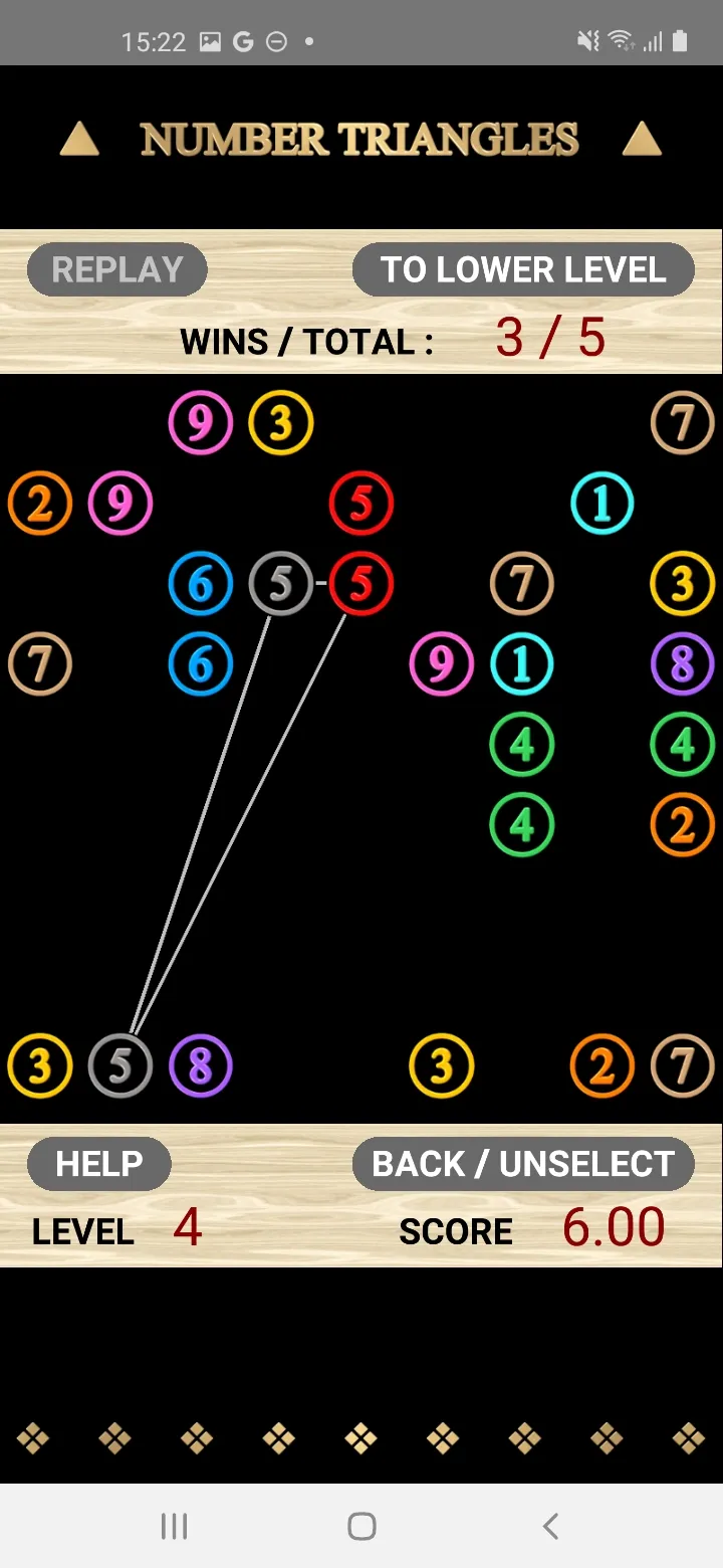 Number Triangle: Make 15 | Indus Appstore | Screenshot