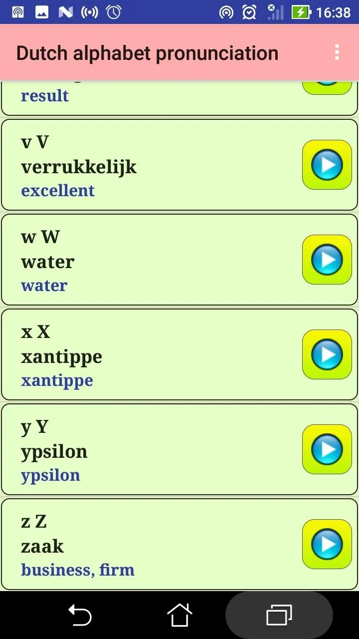 Dutch alphabet pronunciation | Indus Appstore | Screenshot