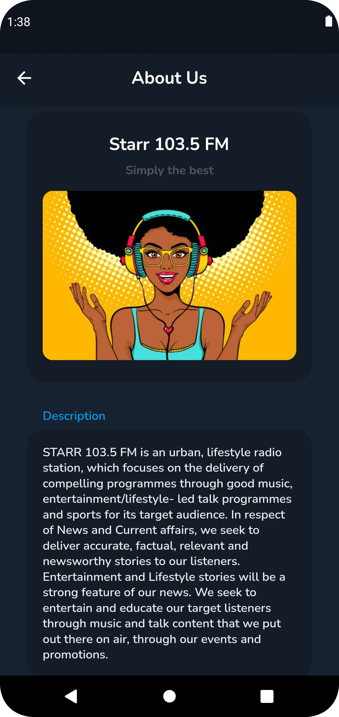 Starr 103.5 FM | Indus Appstore | Screenshot