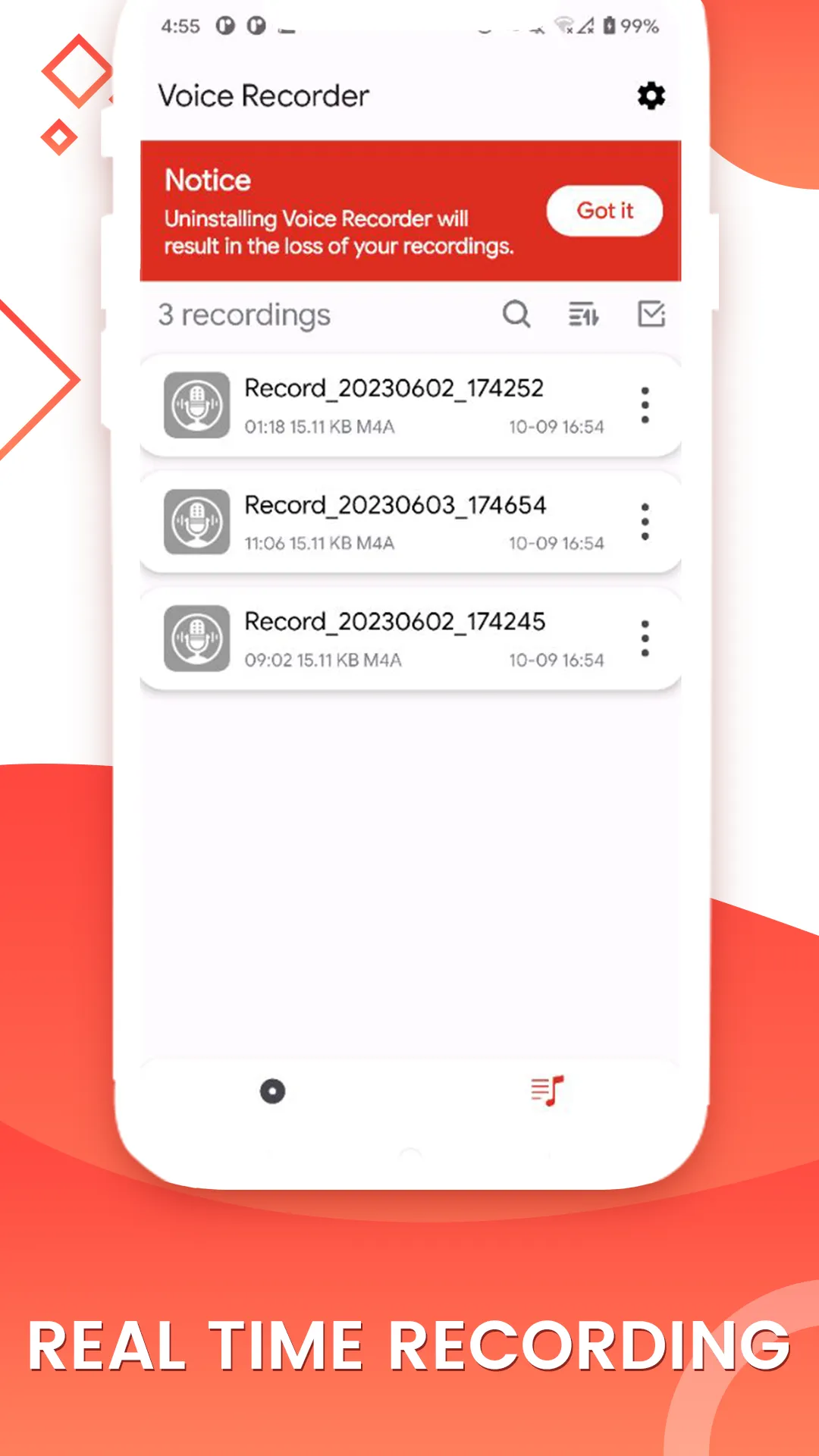 Voice Recorder | Indus Appstore | Screenshot