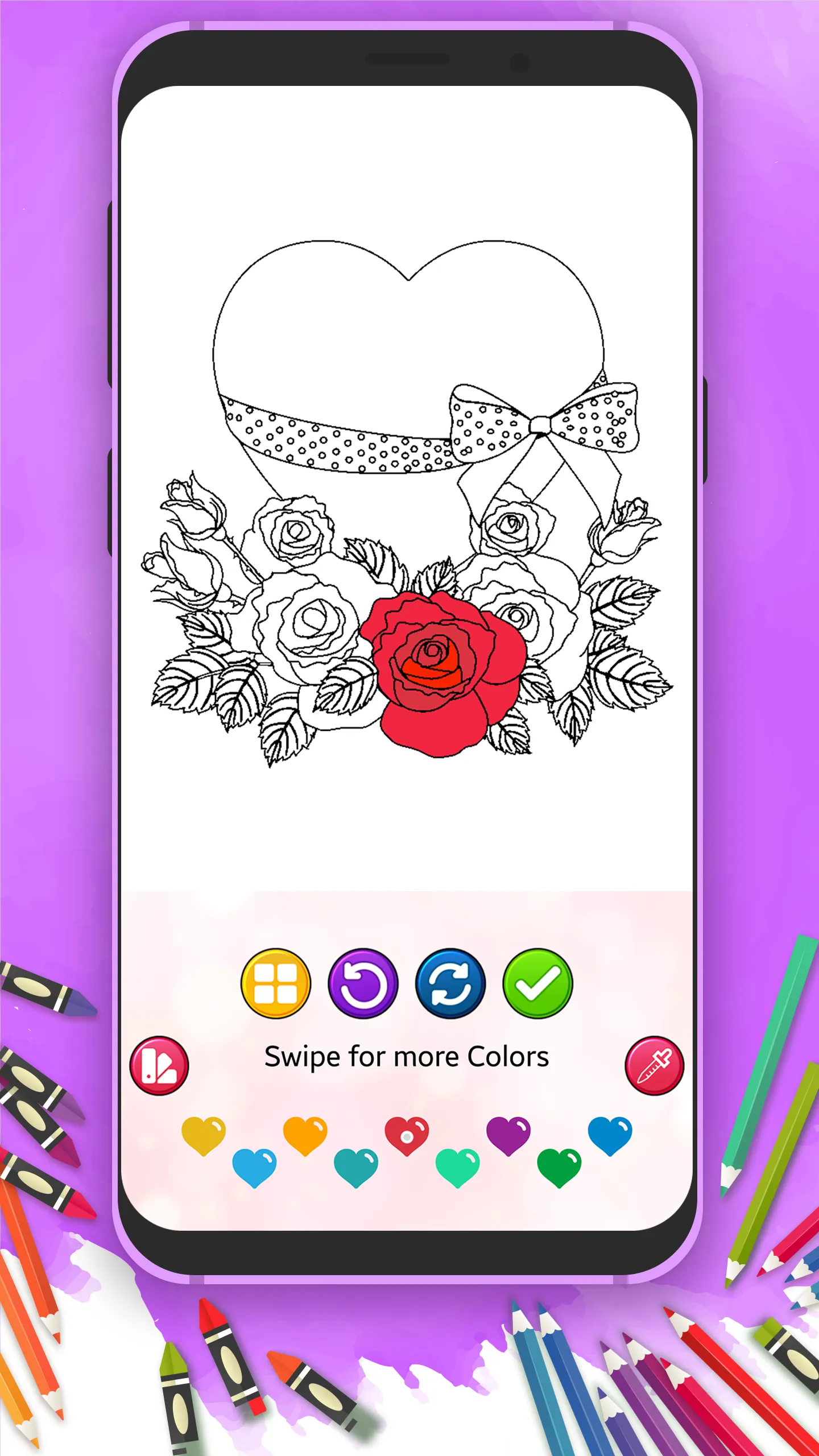 Lovely Hearts Coloring Book | Indus Appstore | Screenshot