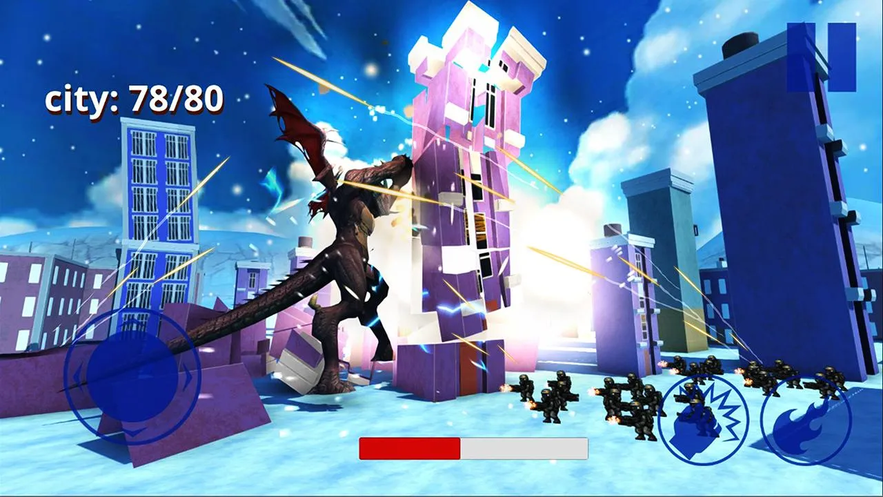 Dragon Vs Crowd Distruct City | Indus Appstore | Screenshot