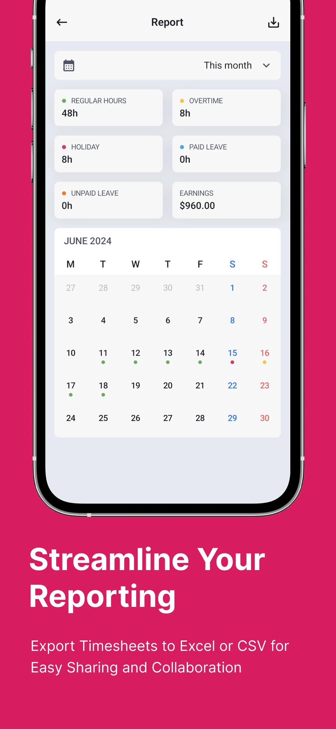 Hours Tracker - Time Tracker | Indus Appstore | Screenshot