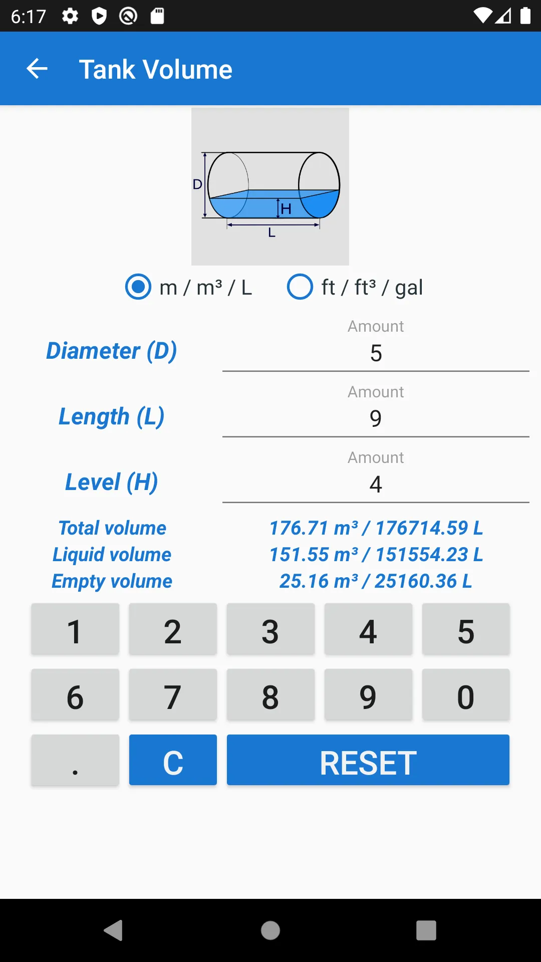 Tank Volume Calculator | Indus Appstore | Screenshot