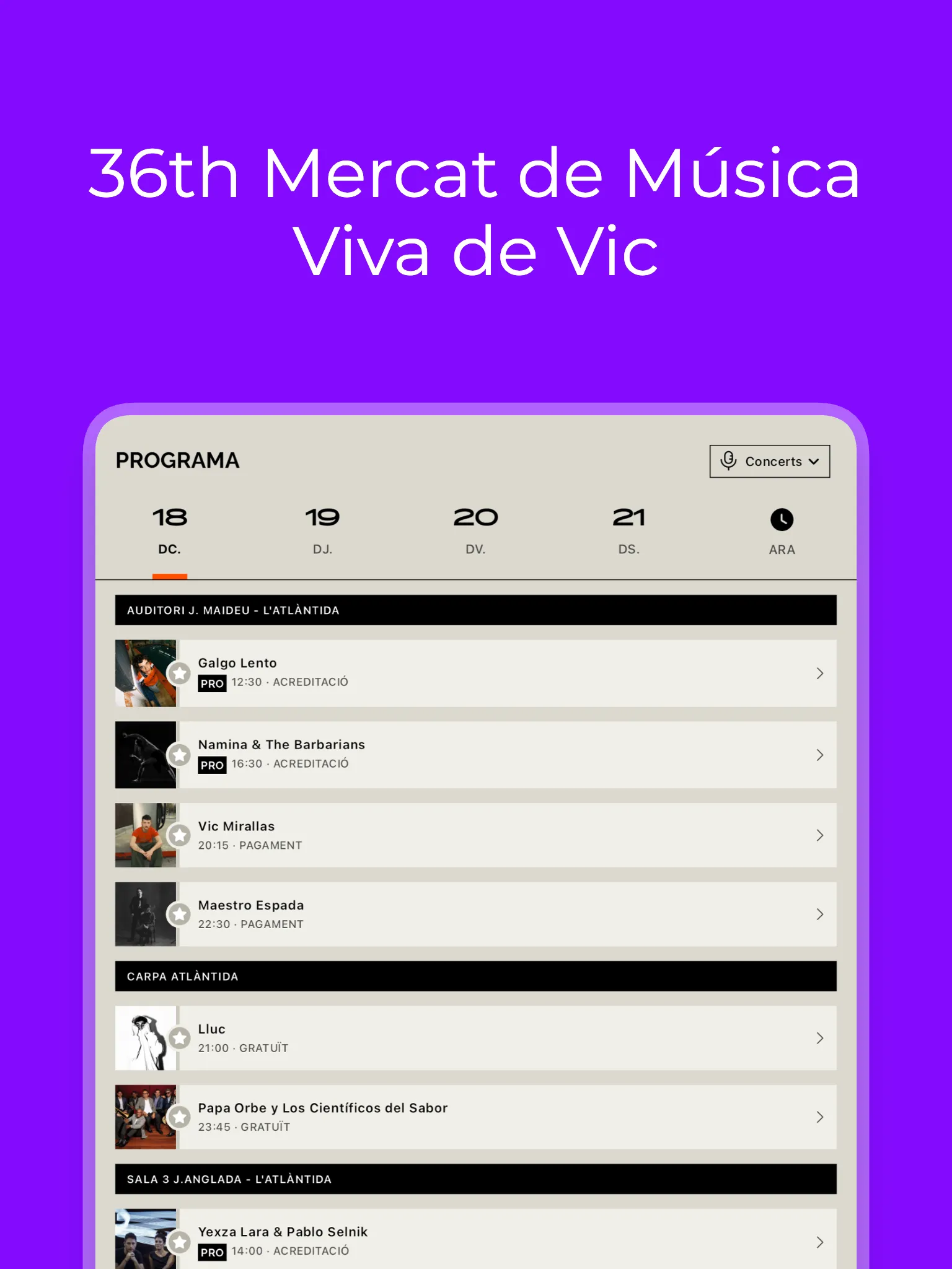 Mercat de Música Viva de Vic | Indus Appstore | Screenshot