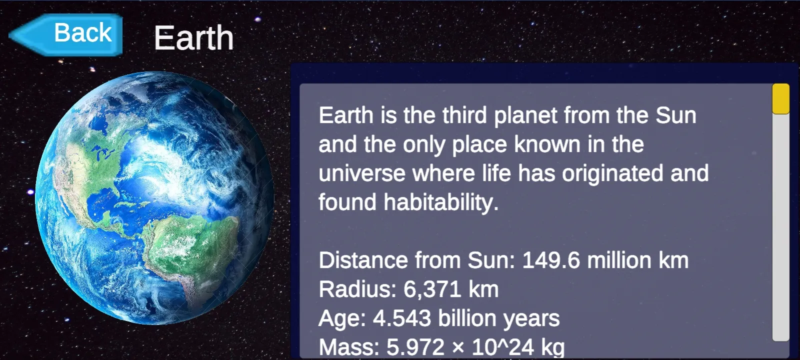 Solar System planet space tour | Indus Appstore | Screenshot