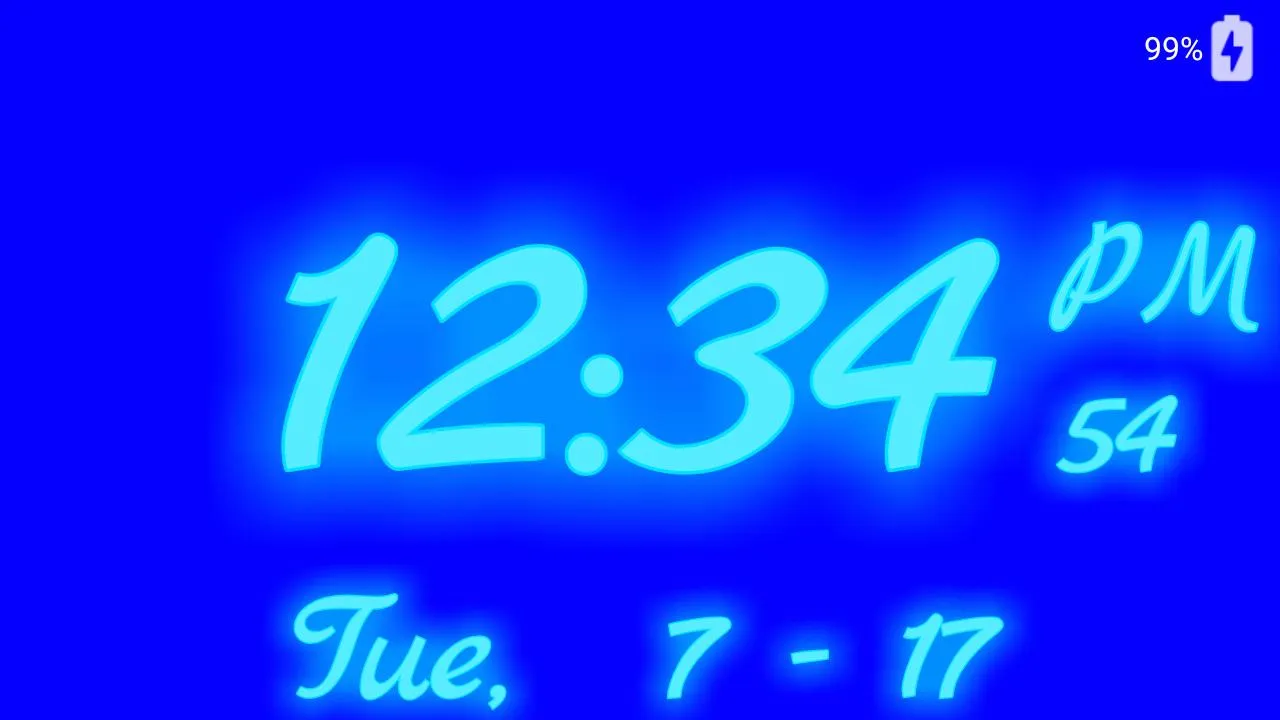 Large Digital Clock Display | Indus Appstore | Screenshot