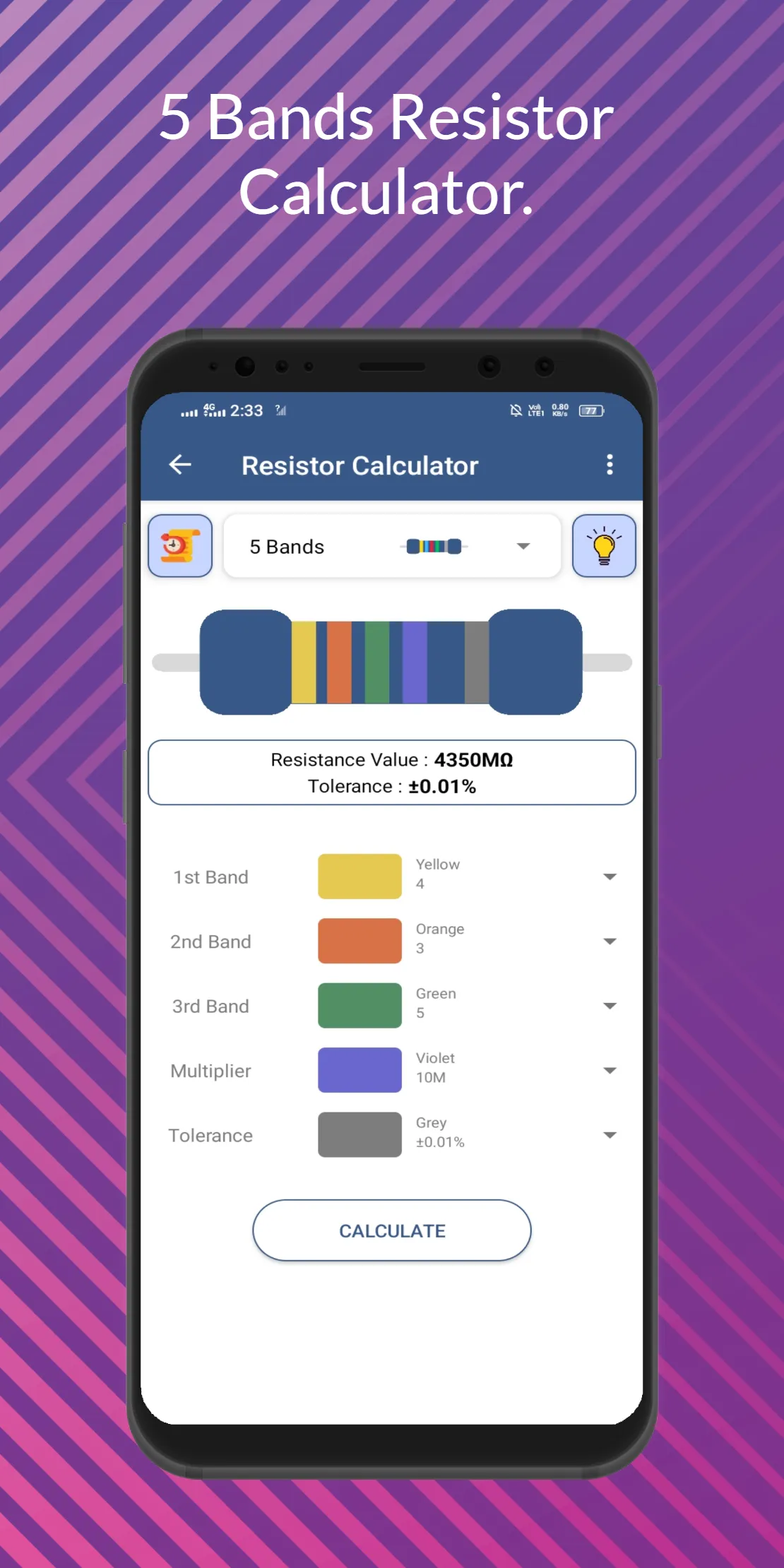 Resistor Color Code Calculator | Indus Appstore | Screenshot