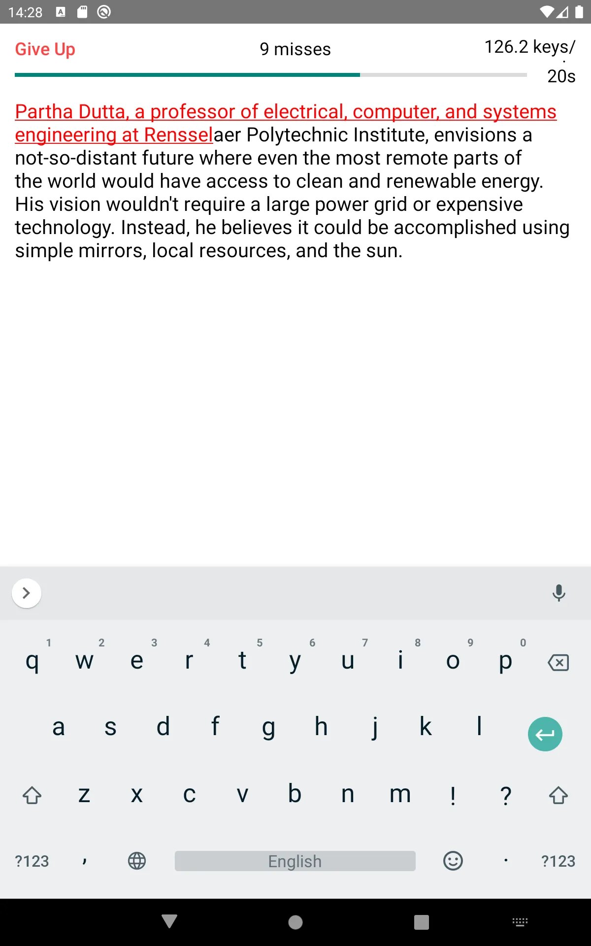 News Typing - Typing with news | Indus Appstore | Screenshot